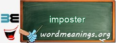 WordMeaning blackboard for imposter